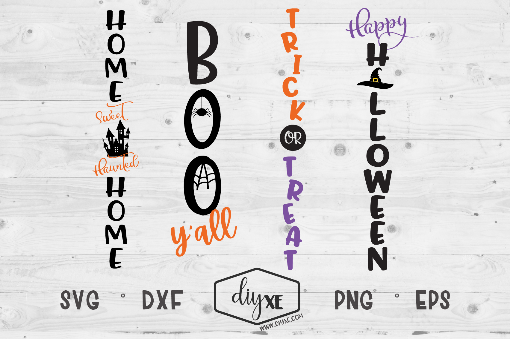 Halloween Front Porch Sign Bundle By Diyxe Thehungryjpeg Com