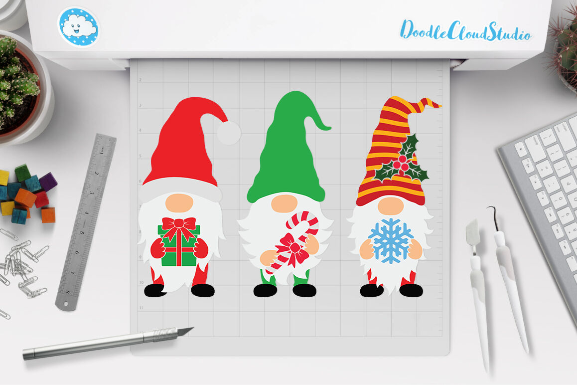 Gnomes SVG, Christmas Gnome SVG, Christmas Gnome Clipart By Doodle