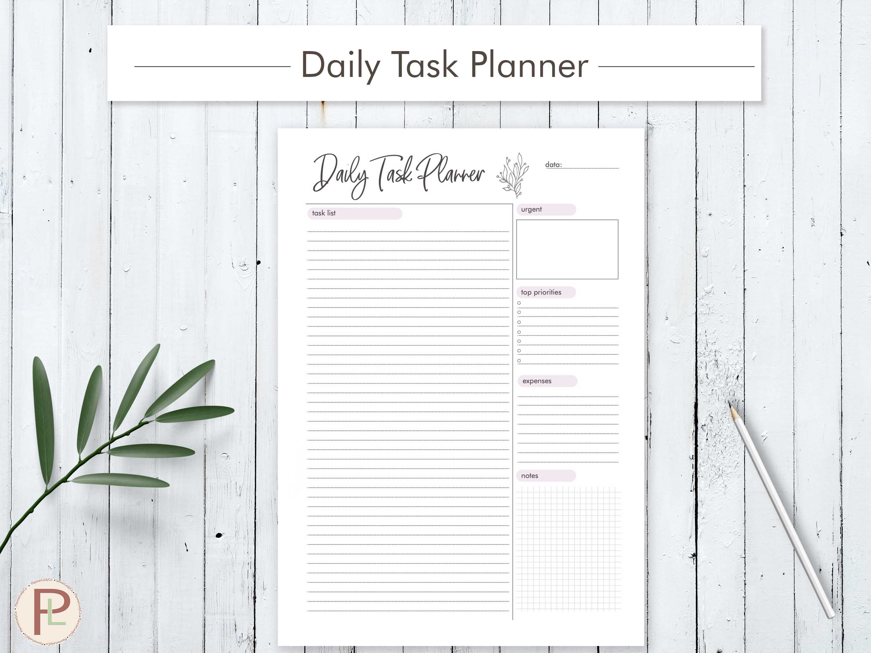 Daily Task Planner Printable Free Download