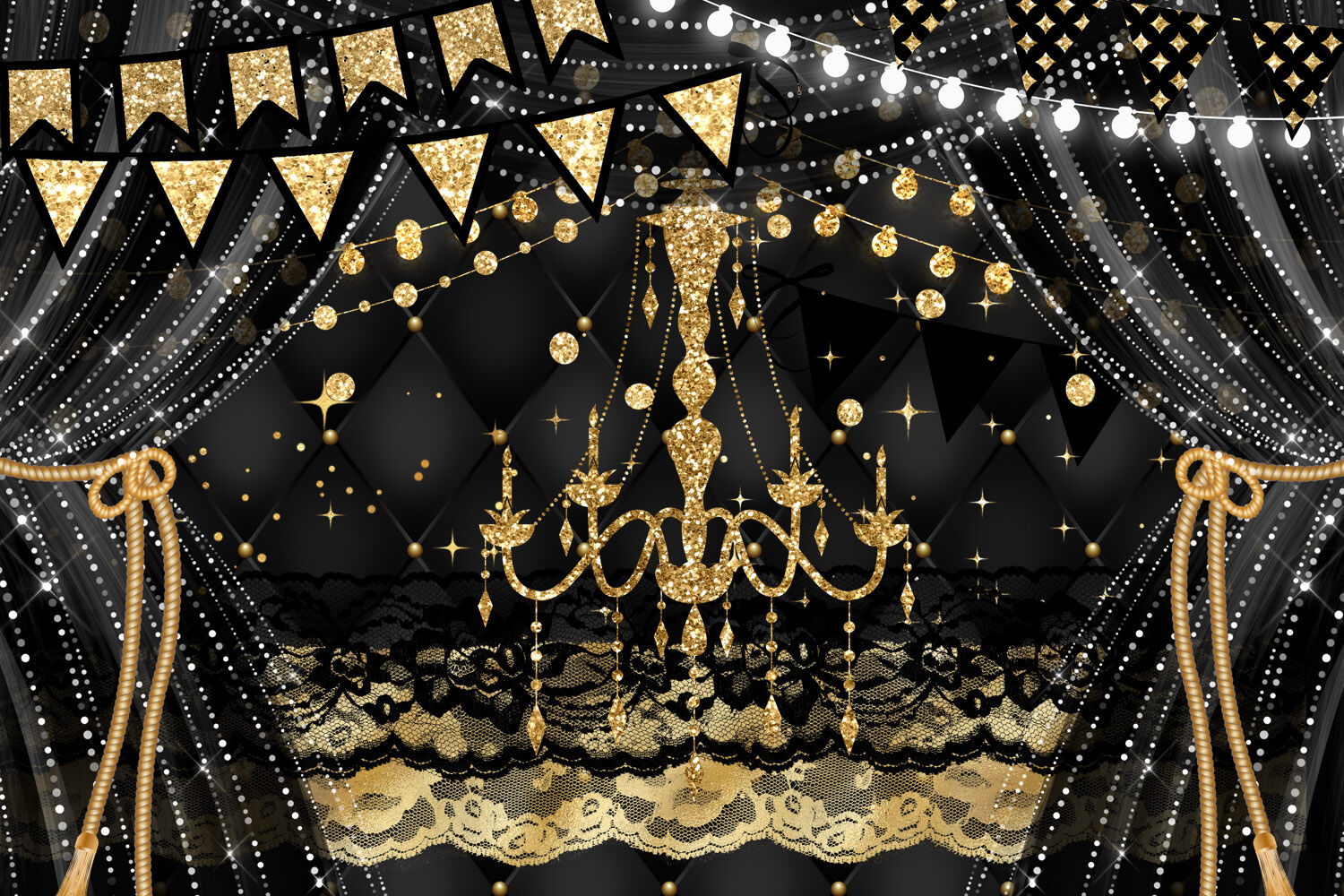 Gold Party Decorations Clipart ...