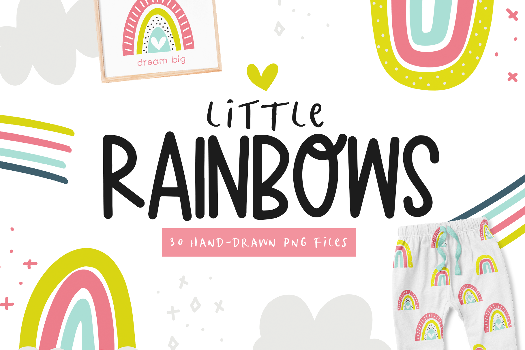 Bright Rainbows Clip Art Illustrations By Ka Designs Thehungryjpeg Com