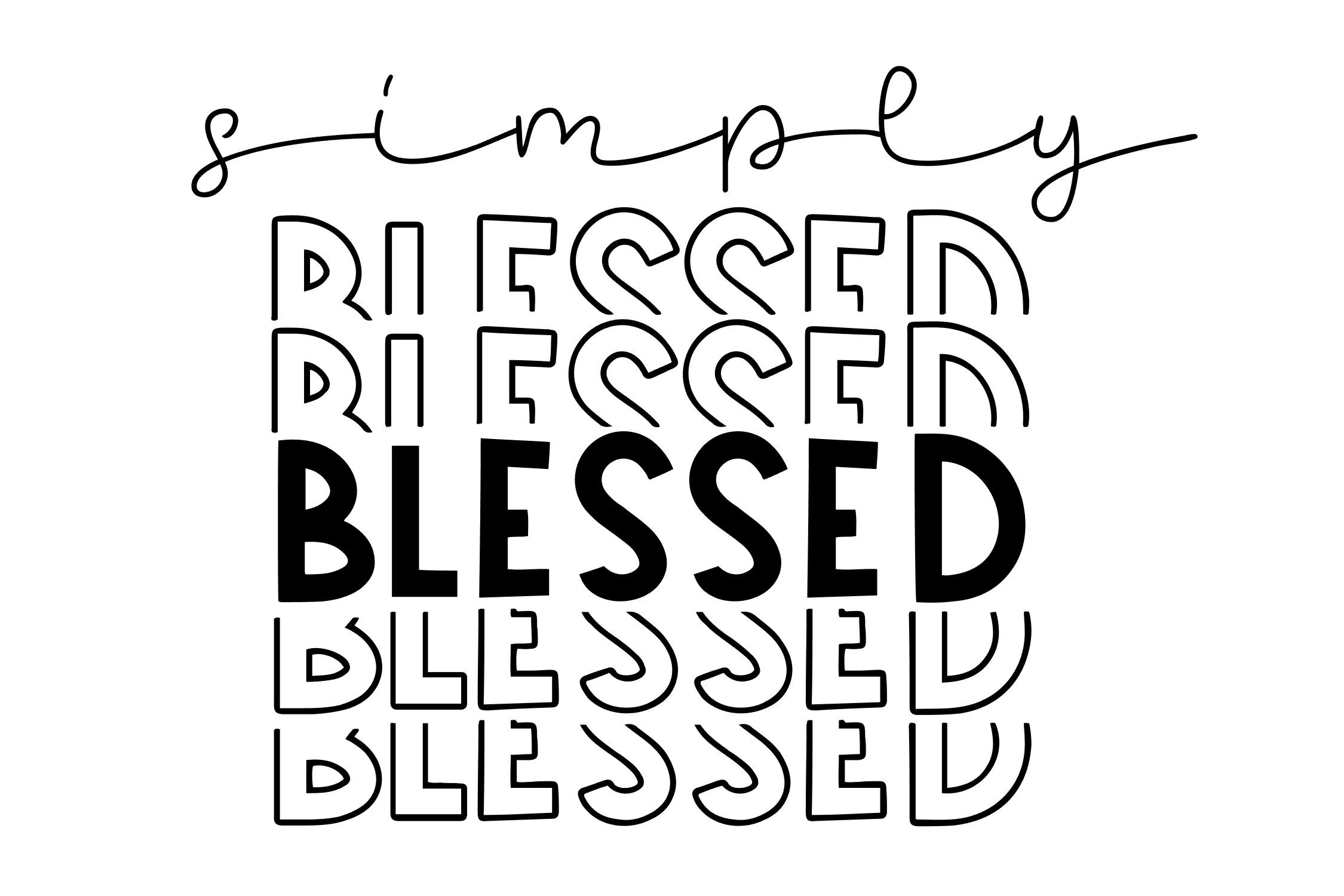Download Simply Blessed Svg Png Eps By Studio 26 Design Co Thehungryjpeg Com SVG, PNG, EPS, DXF File