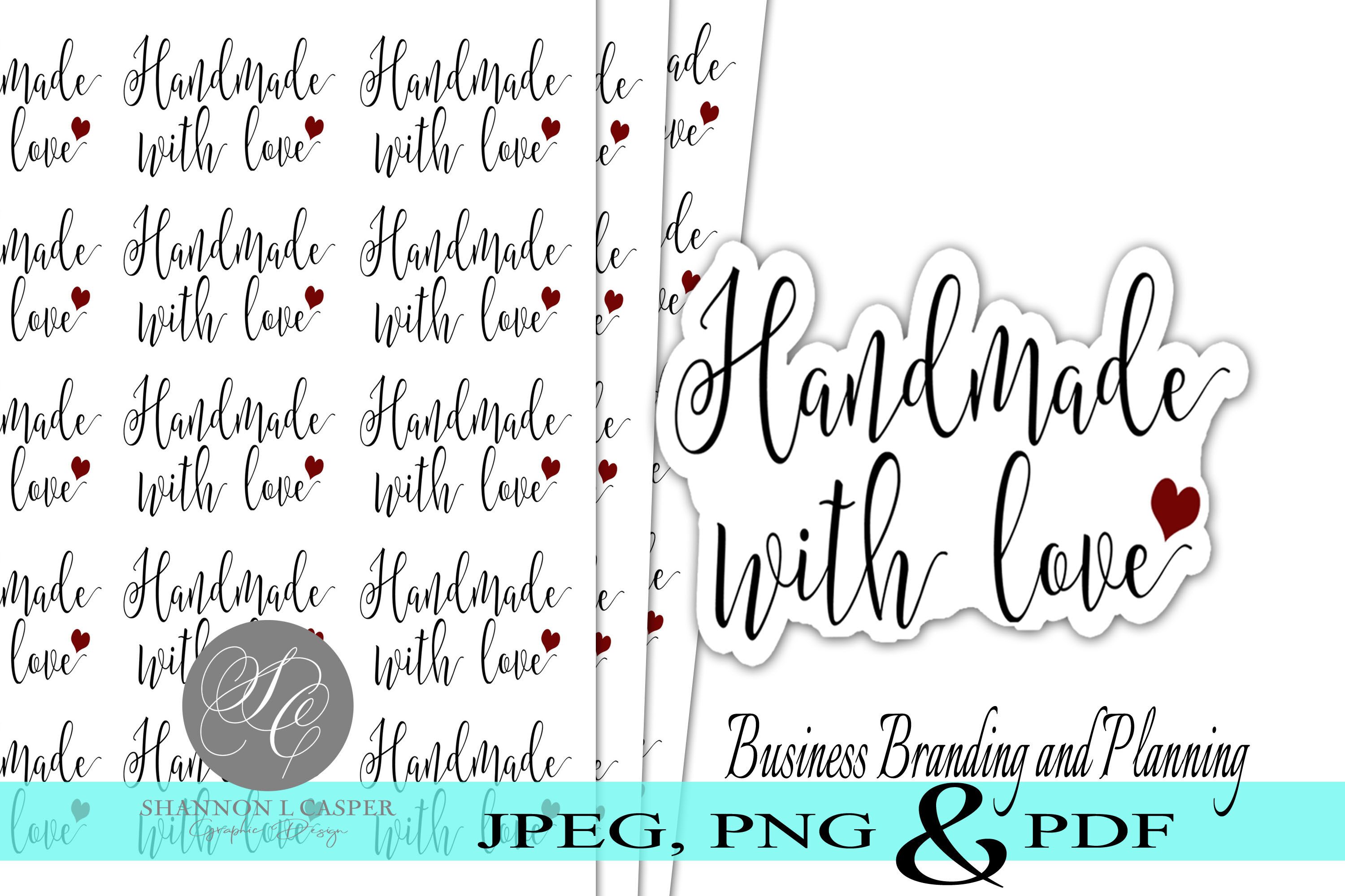 Handmade with Love Tags Template/ Paper Cut Tags SVG