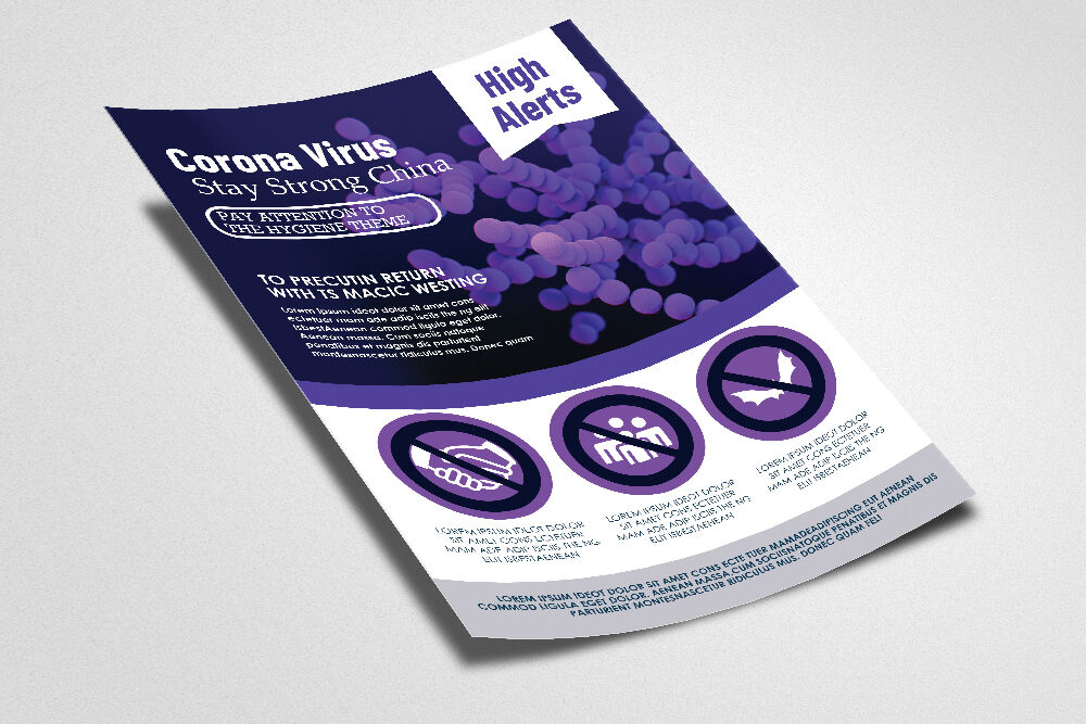 Corona Virus Campaign Flyer Template By Designhub Thehungryjpeg Com