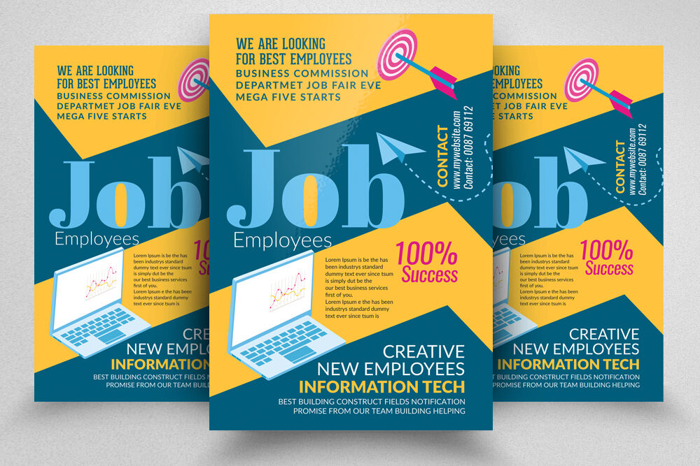 Job Vacancy Flyer Poster Template By Designhub Thehungryjpeg Com