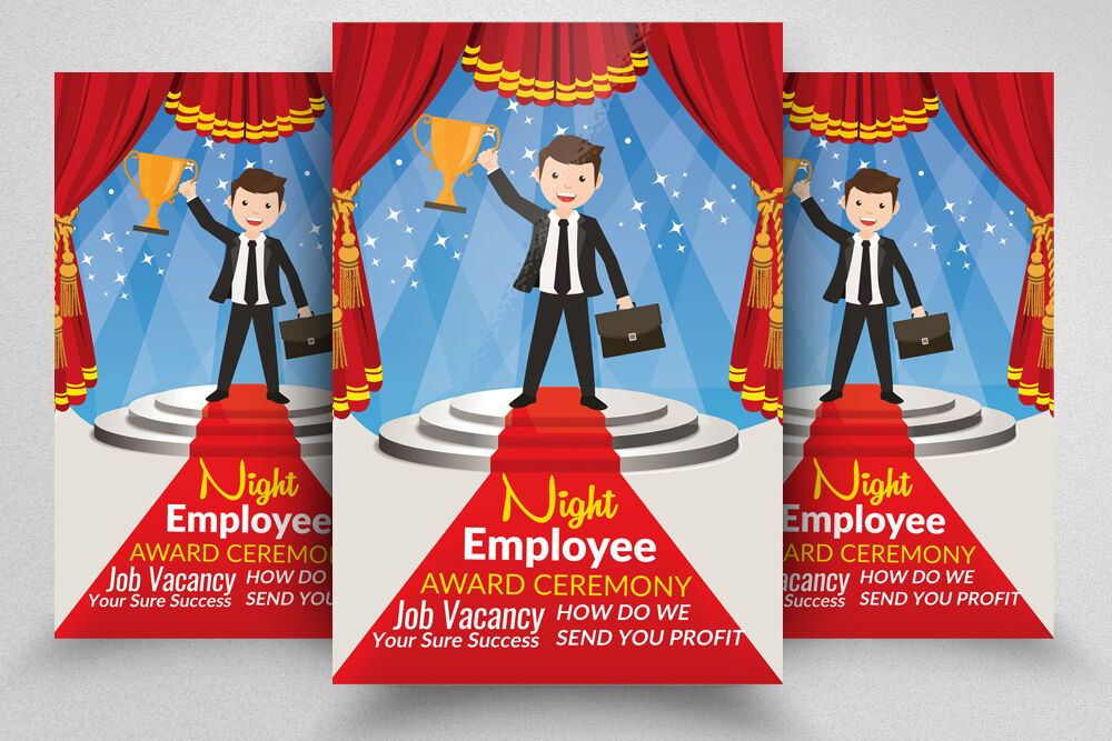 Best Employee Award Night Flyer By Designhub Thehungryjpeg Com