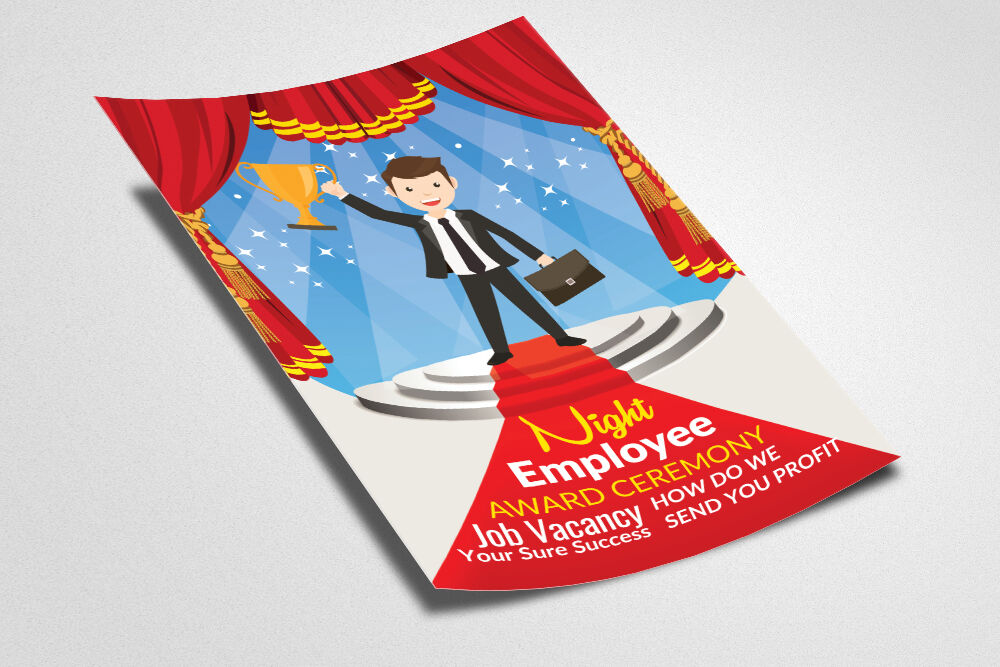 Best Employee Award Night Flyer By Designhub Thehungryjpeg Com