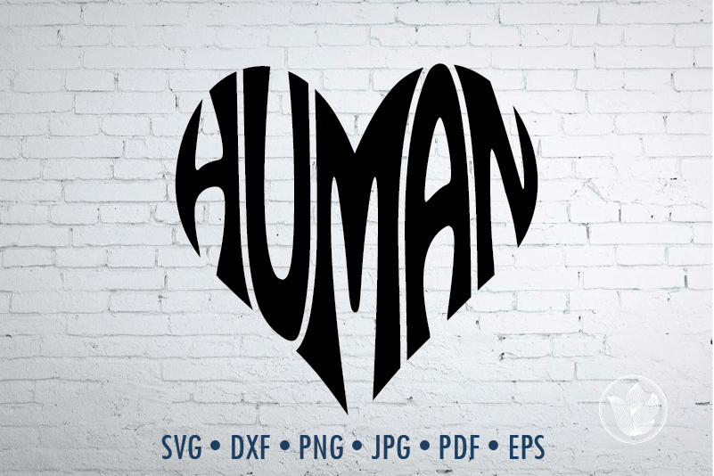 Human Word Art Svg Dxf Eps Png Jpg Logo Design By Prettydd Thehungryjpeg Com
