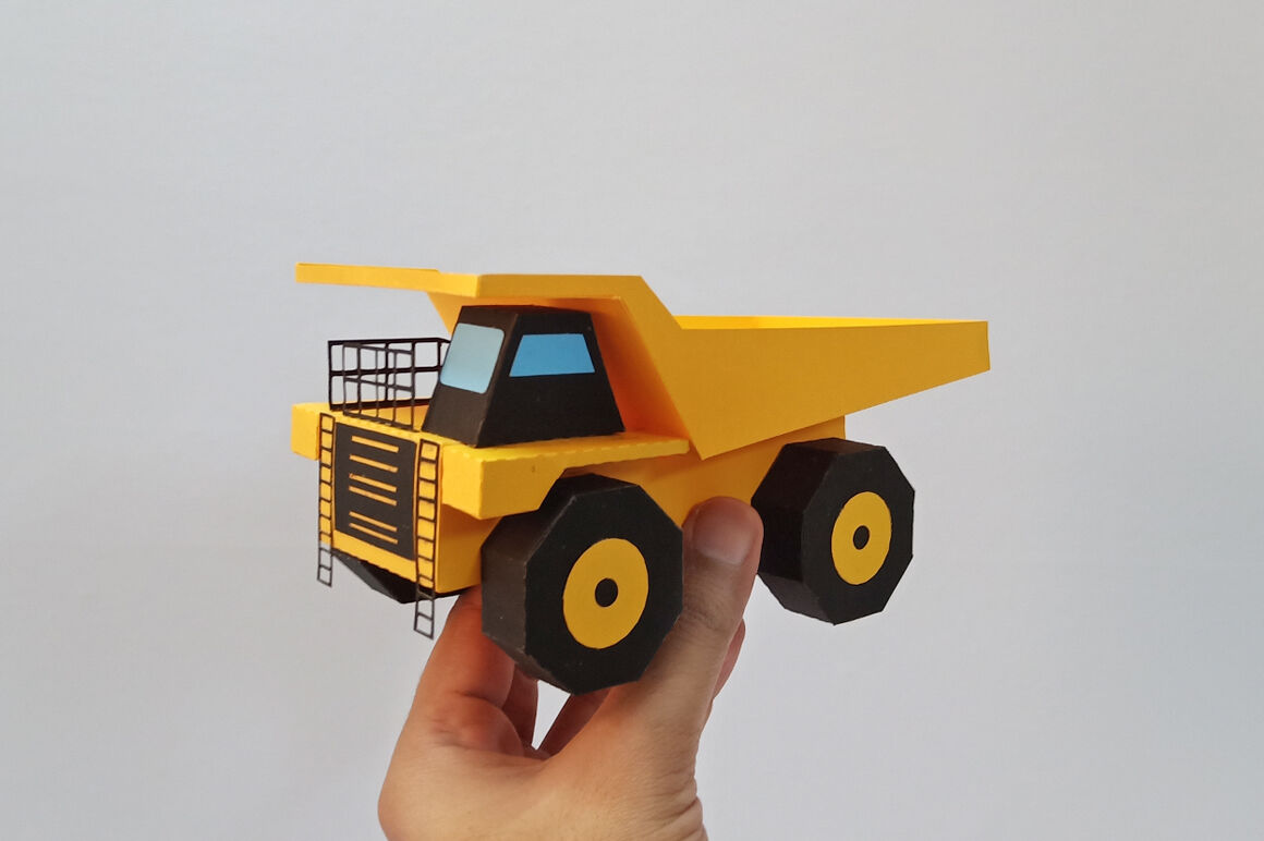 Download Diy Dump Truck 3d Papercraft By Paper Amaze Thehungryjpeg Com