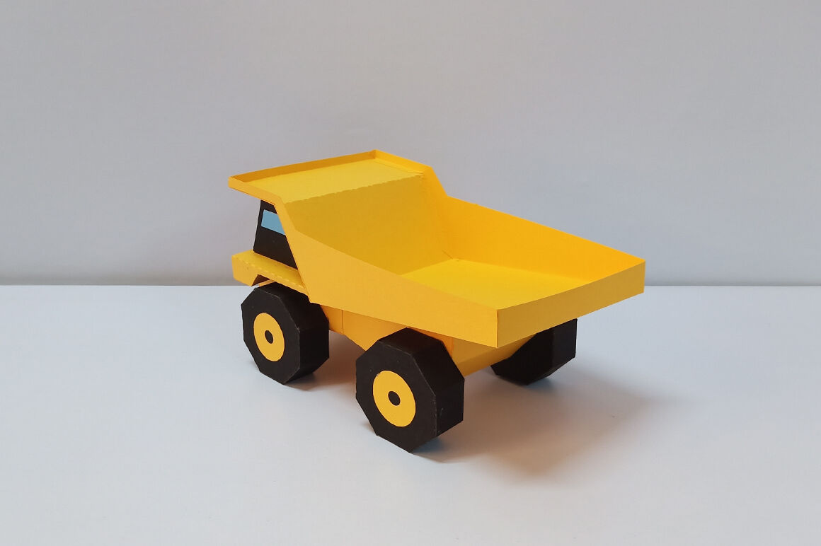 Download Diy Dump Truck 3d Papercraft By Paper Amaze Thehungryjpeg Com