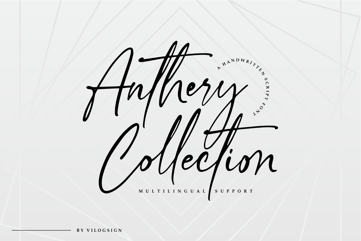 Anthery Collection A Handwritten Script Font By Vilogsign Thehungryjpeg Com