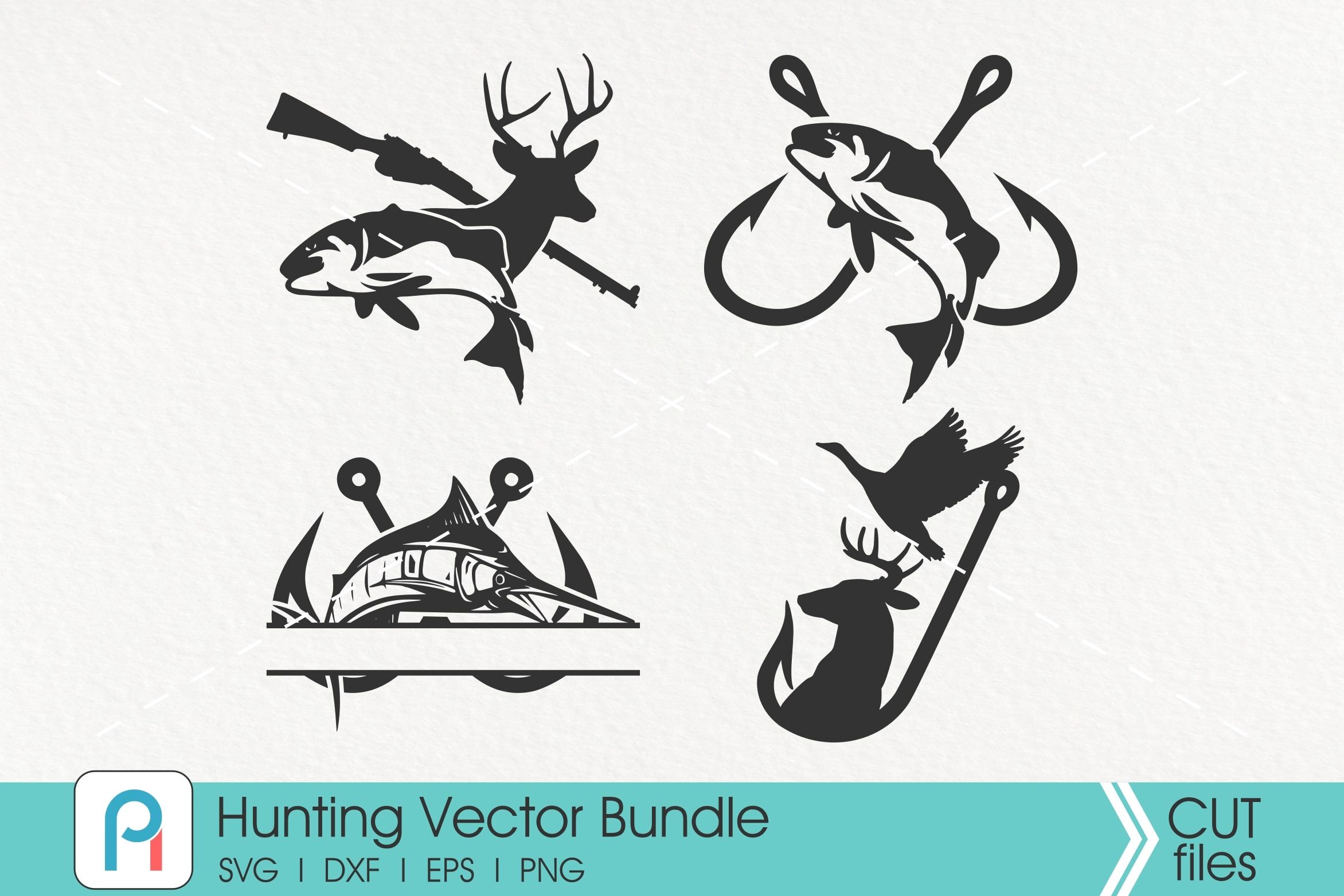 Download Hunting Svg, Fishing Svg, Hook Svg, Deer and Hook Svg By Pinoyart | TheHungryJPEG.com