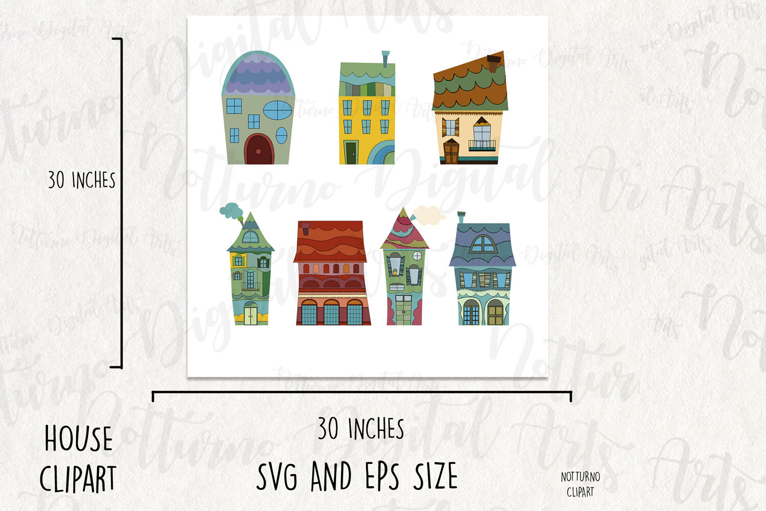 Download House Clipart Svg Home Graphics By Notturnoclipart Thehungryjpeg Com