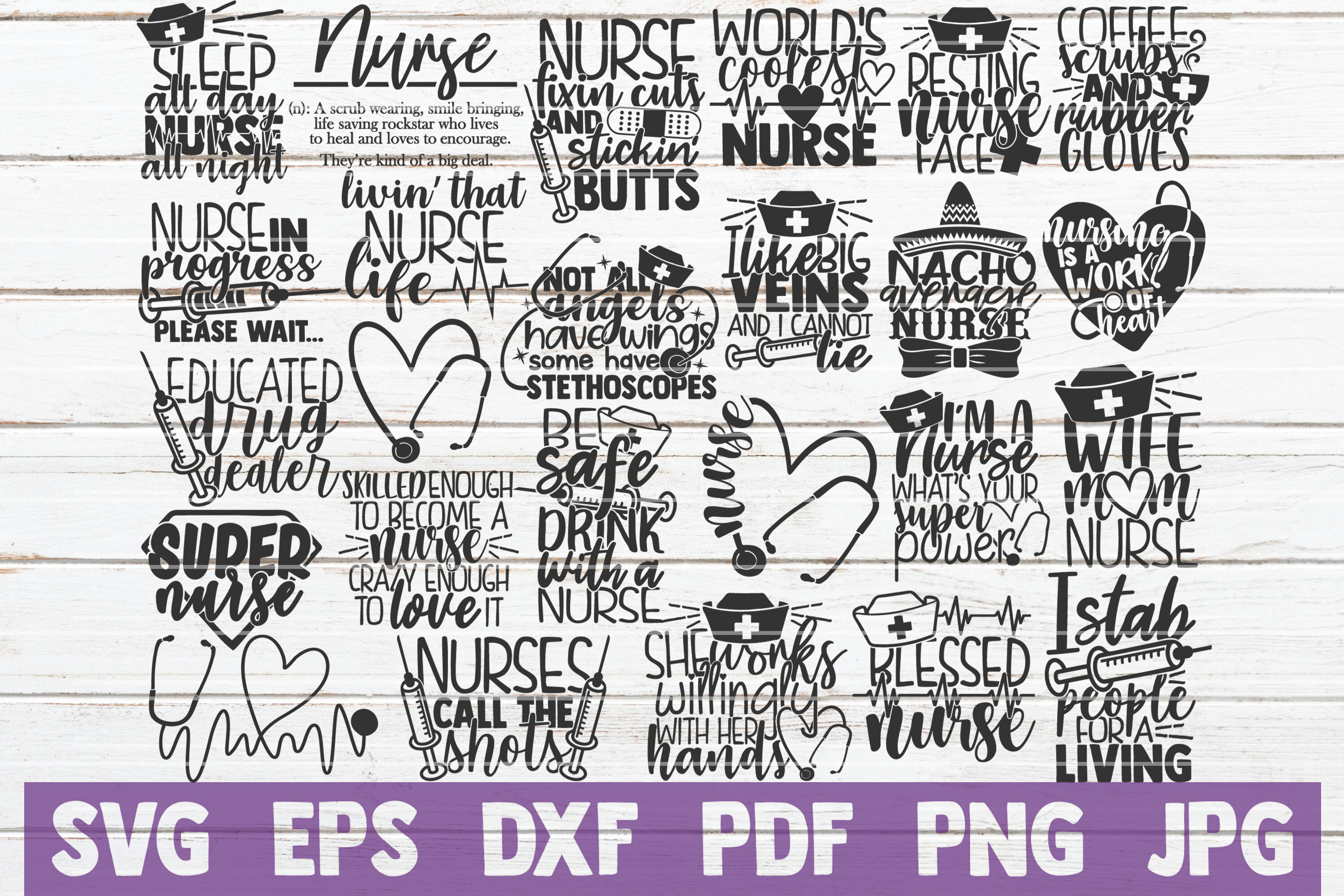 Download Nurse SVG Bundle | Nursing SVG Cut Files By MintyMarshmallows | TheHungryJPEG.com