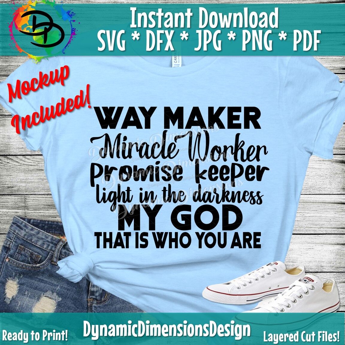Way Maker Svg Way Maker Miracle Worker Promise Keeper Light In The Da By Dynamic Dimensions Thehungryjpeg Com