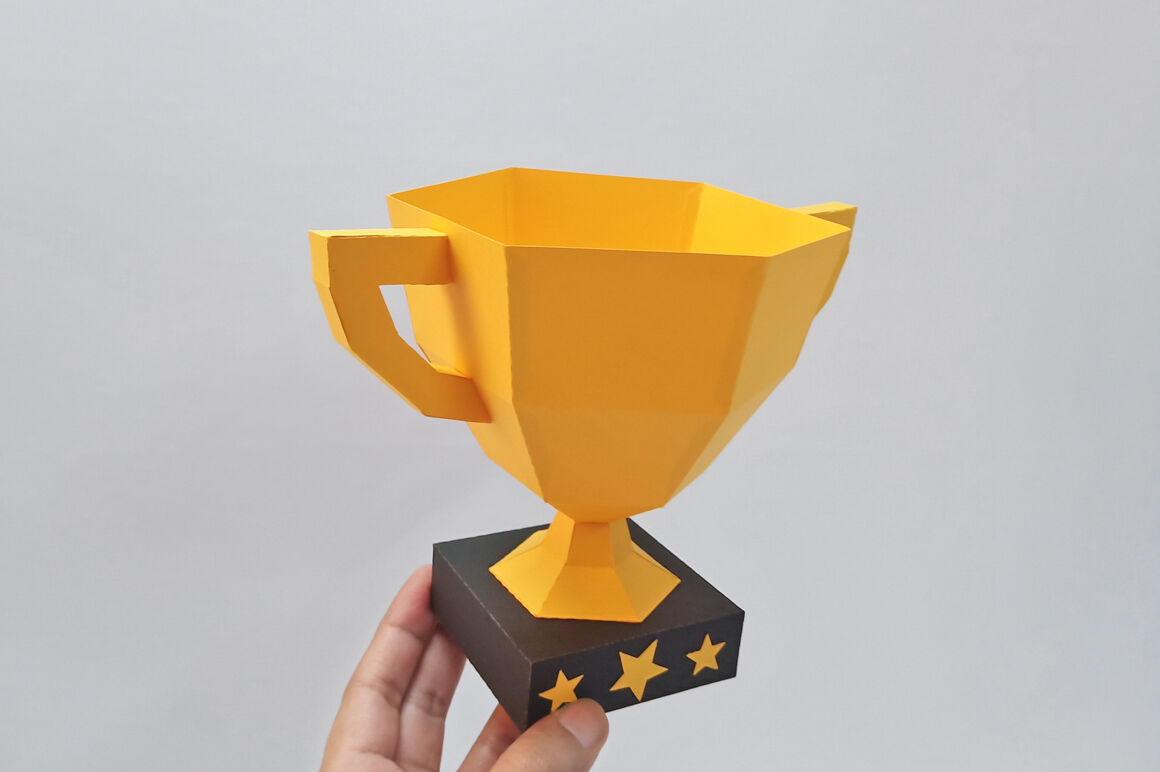 DIY Trophy Cup 3d papercraft By PAPER amaze TheHungryJPEG