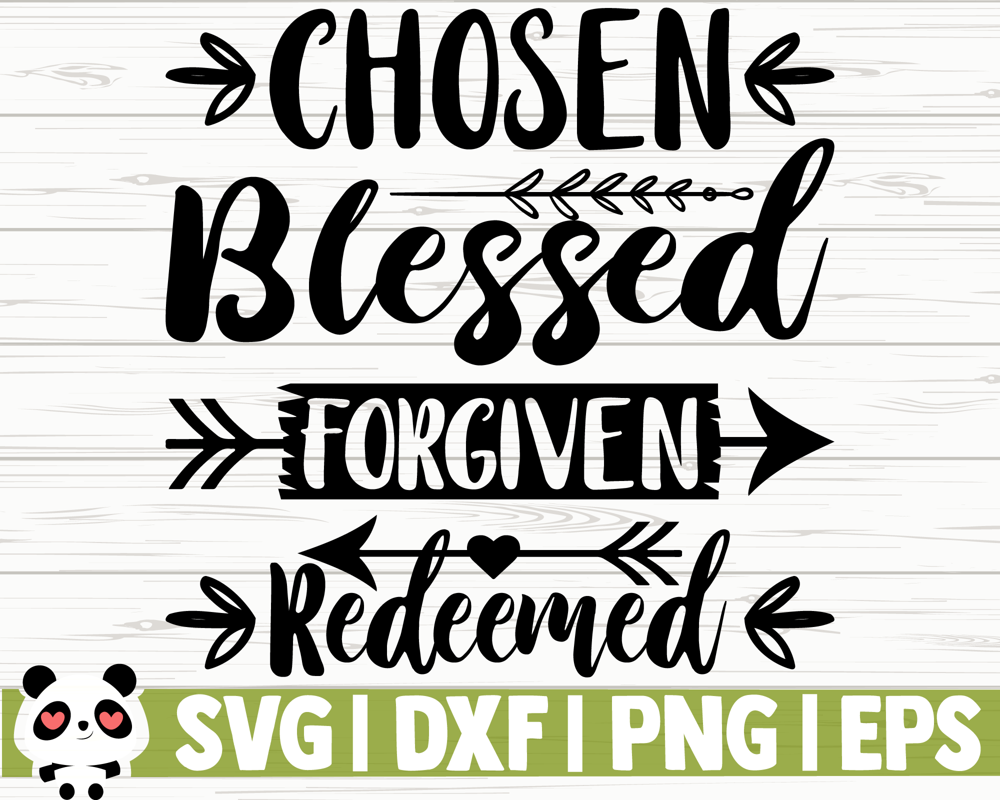 Chosen Blessed Forgiven Redeemed Cross Easter 50880 Waterslide or Sublimation Decal