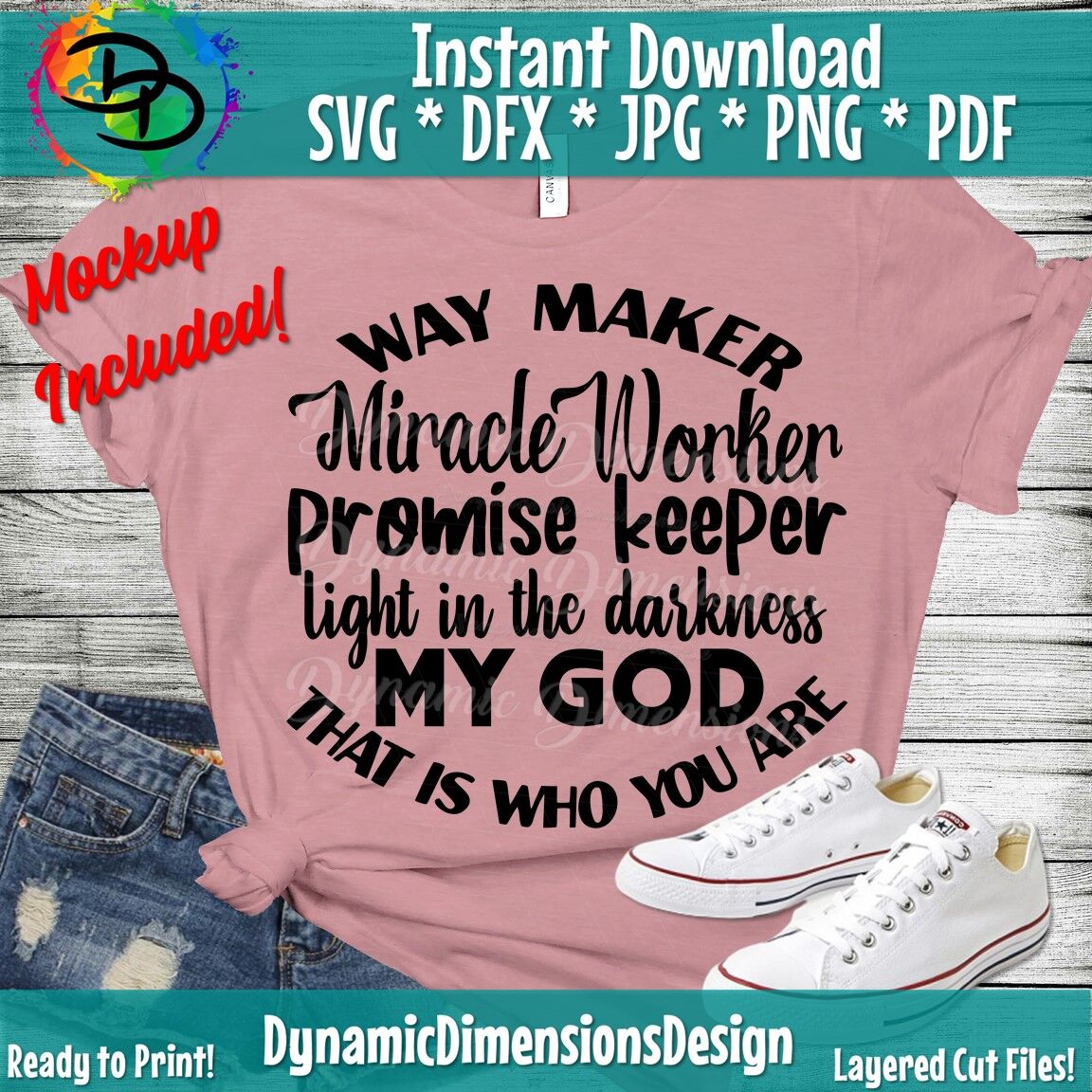 Download Way Maker SVG, Way Maker Miracle Worker Promise Keeper Light In The Darkness SVG, Faith ...