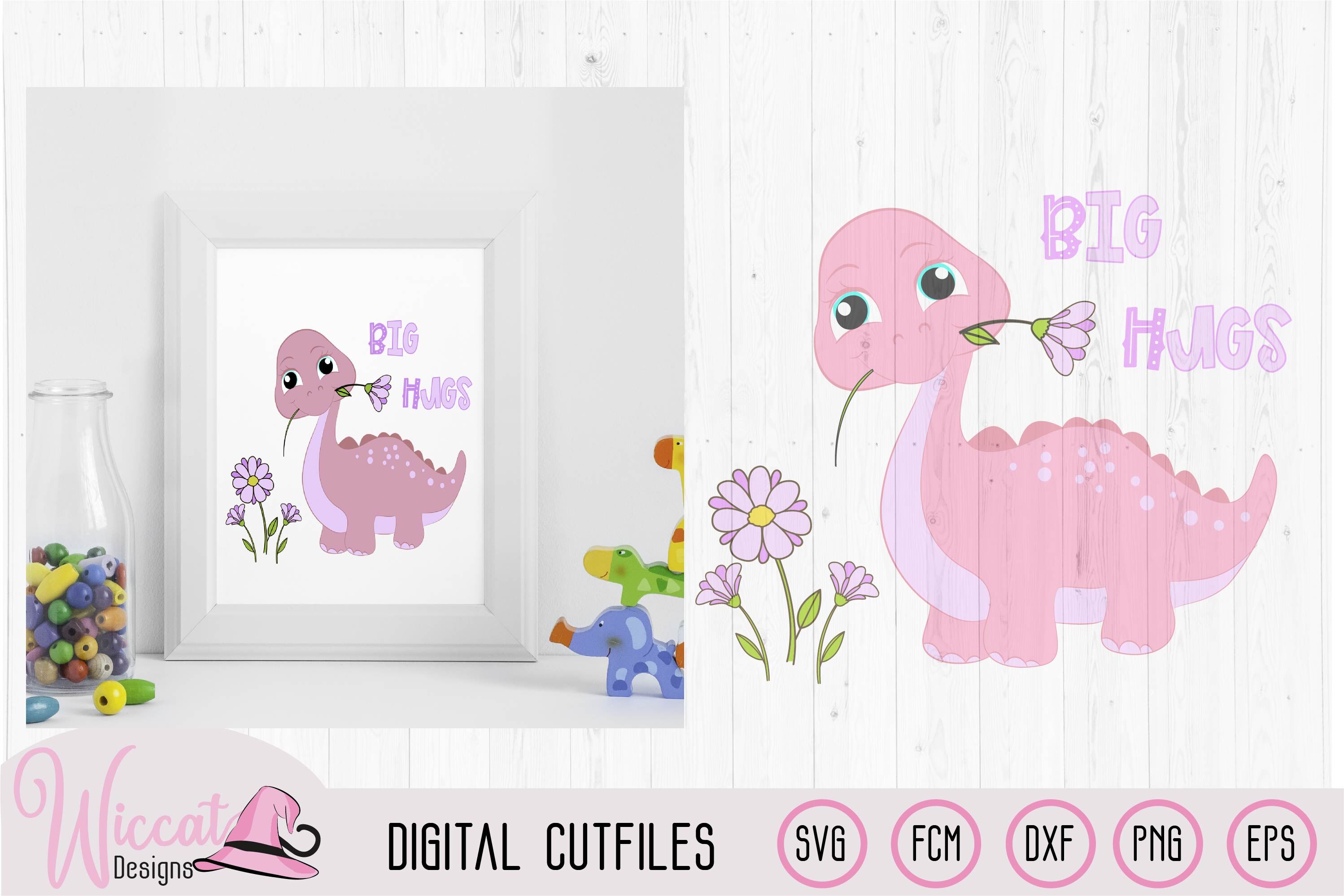 Girl Baby Dino Pink Dinosaur Svg By Wiccatdesigns Thehungryjpeg Com