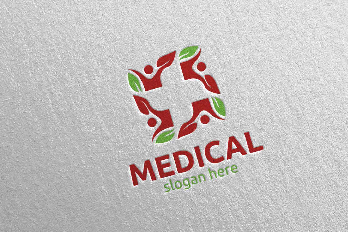 Natural Medical Hospital Logo Design 90 By Denayunethj Thehungryjpeg Com