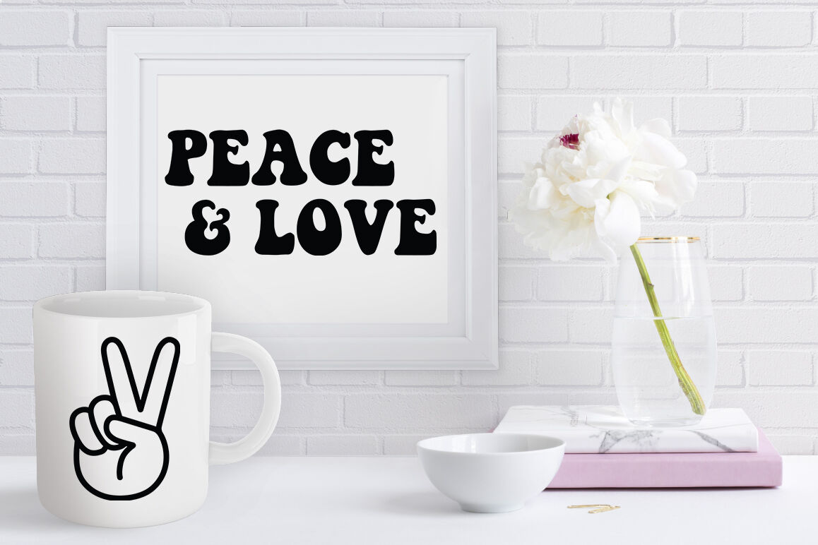 Peace Love Bundle SVG, Peace Symbol Svg, Peace Sign Mandala. By Doodle