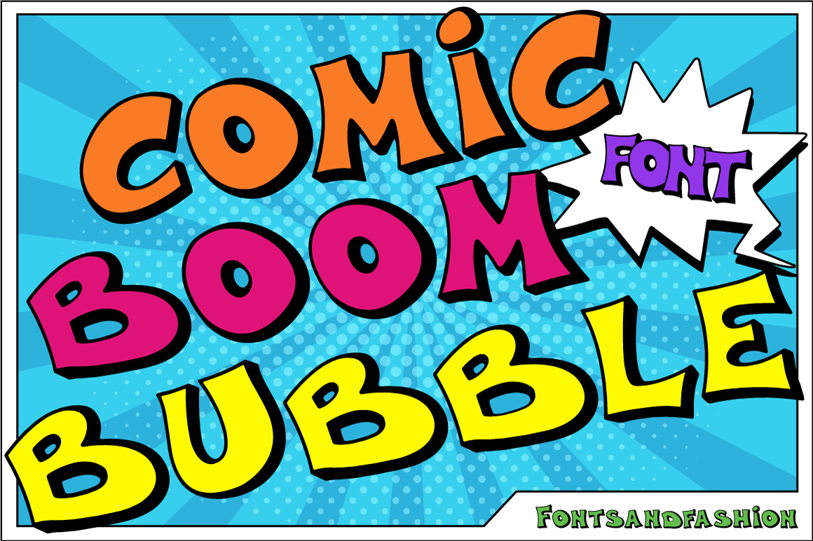 Comic Boom Bubble By Fontsandfashion Thehungryjpeg Com