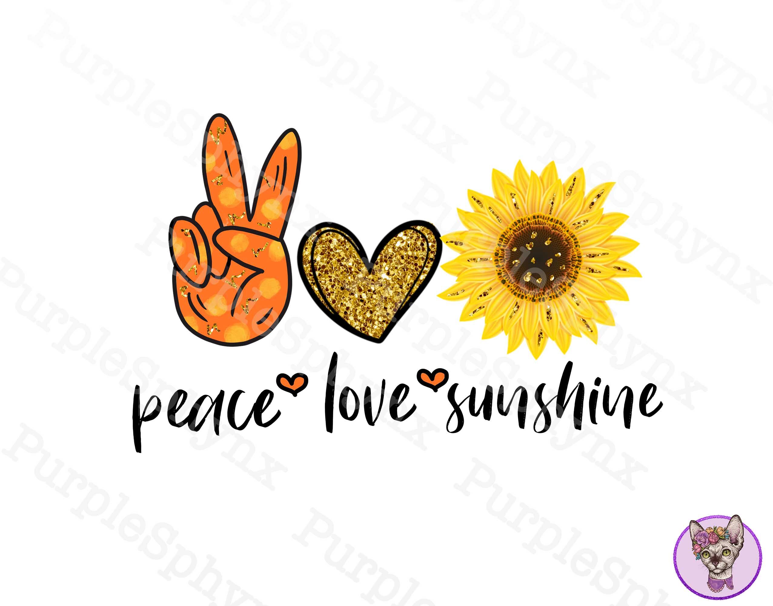 Download Peace Love Sunshine png sublimation By HelArtShop | TheHungryJPEG.com