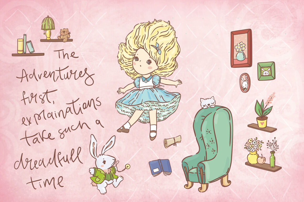 Alice In Wonderland Illustration By Magic Dreams Thehungryjpeg Com