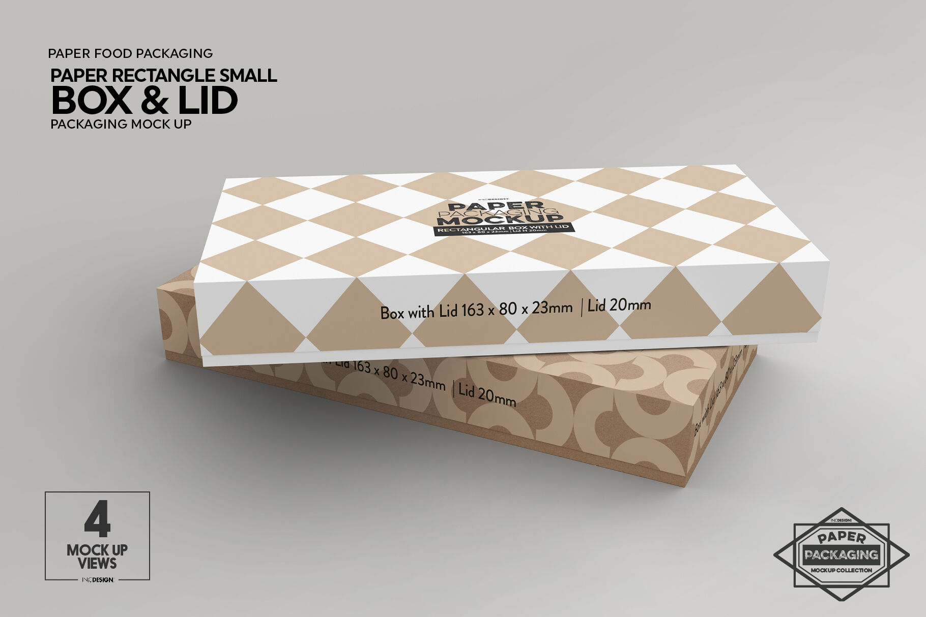 Download Small Rectangular Box & Lid Mockup By INC Design Studio | TheHungryJPEG.com