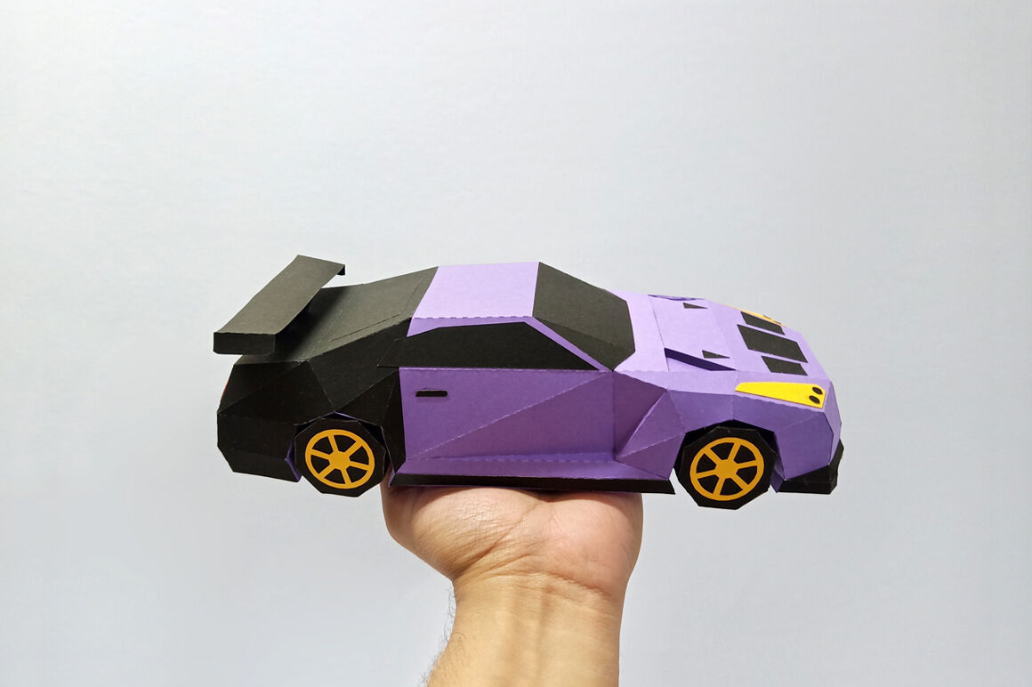 papercraft sports car