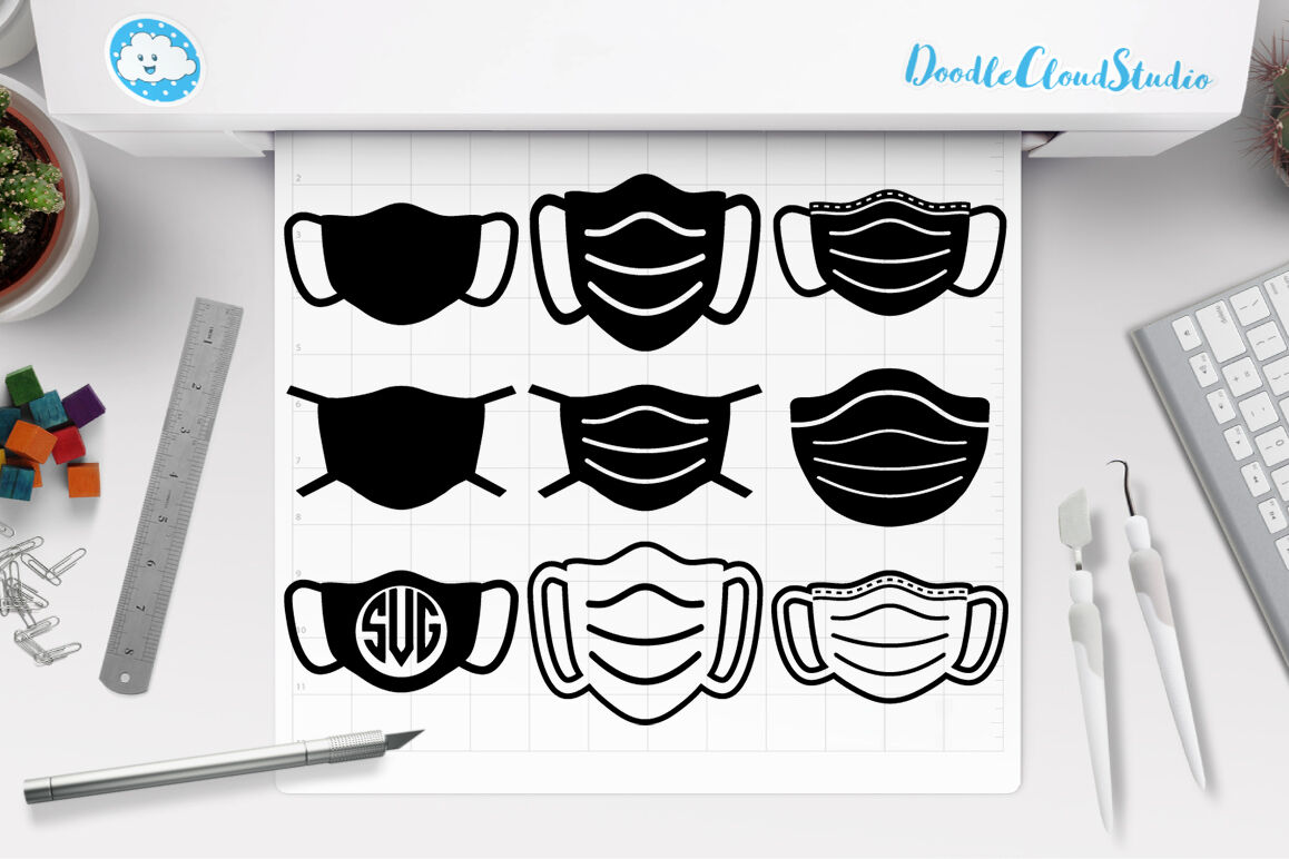 Download Face Mask Bundle SVG, Medical Mask SVG Cut Files By Doodle Cloud Studio | TheHungryJPEG.com