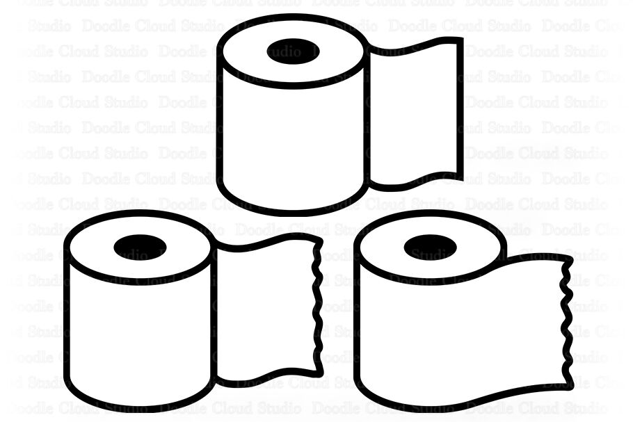 Toilet Paper Svg Toilet Paper Set Toilet Paper Rolls Svg By Doodle Cloud Studio Thehungryjpeg Com