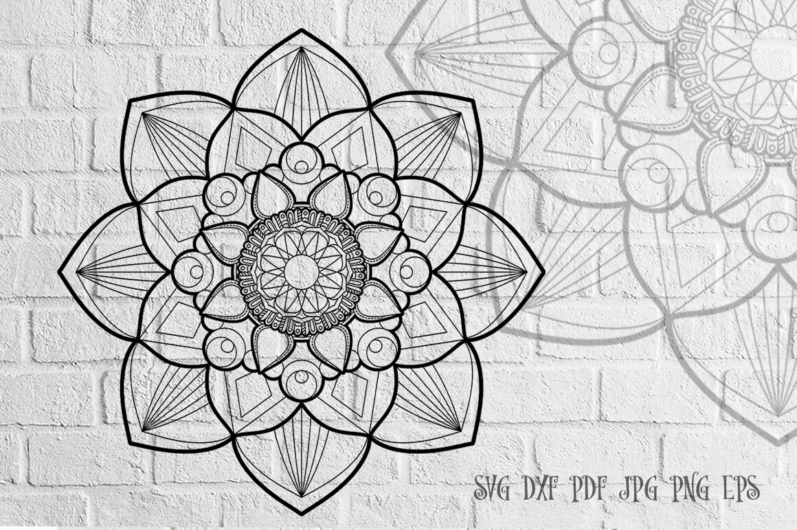 Download Zentangle Mandala SVG Cut File Monogram Vector Art - 1 By Mandala Creator | TheHungryJPEG.com