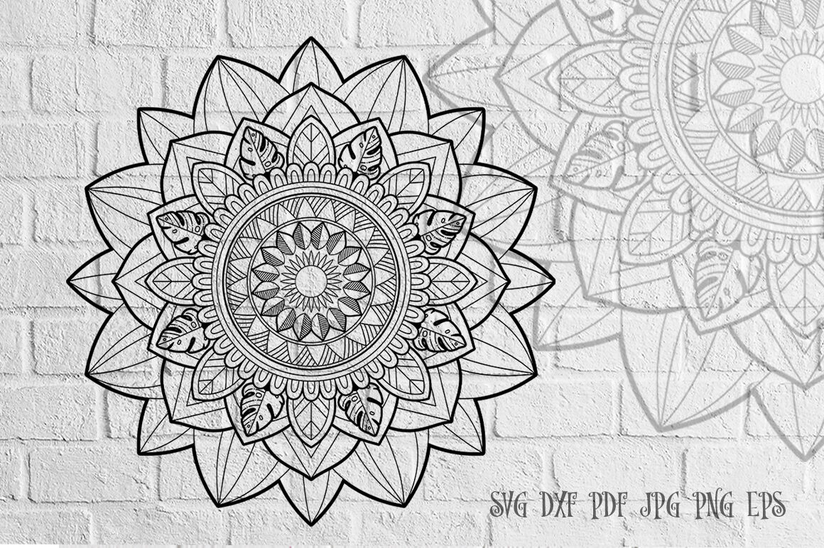 Download Zentangle Mandala SVG Cut File Monogram Vector Art - 2 By ...