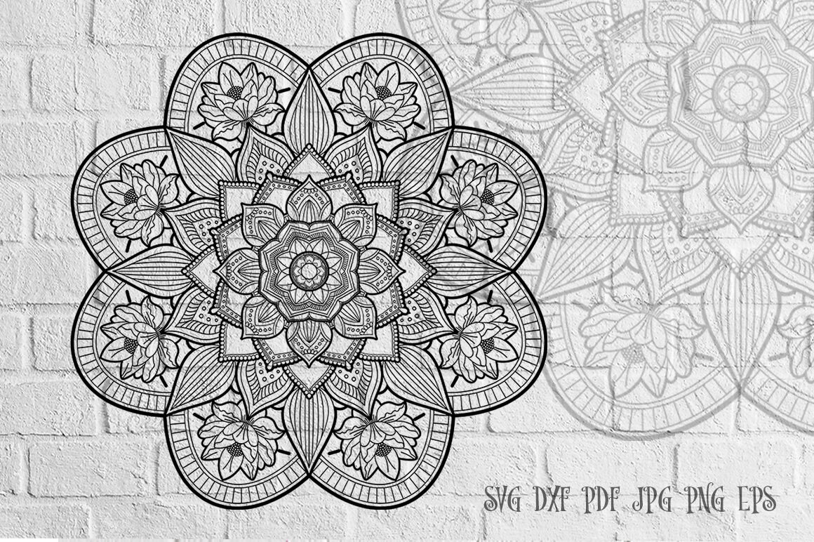 Download Zentangle Mandala SVG Cut File Monogram Vector Art - 7 By ...