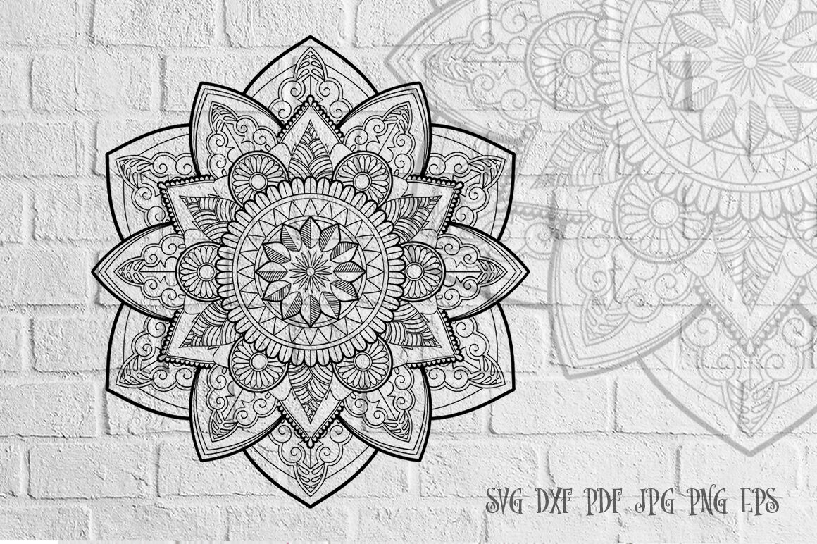 Download Zentangle Mandala SVG Cut File Monogram Vector Art - 14 By Mandala Creator | TheHungryJPEG.com