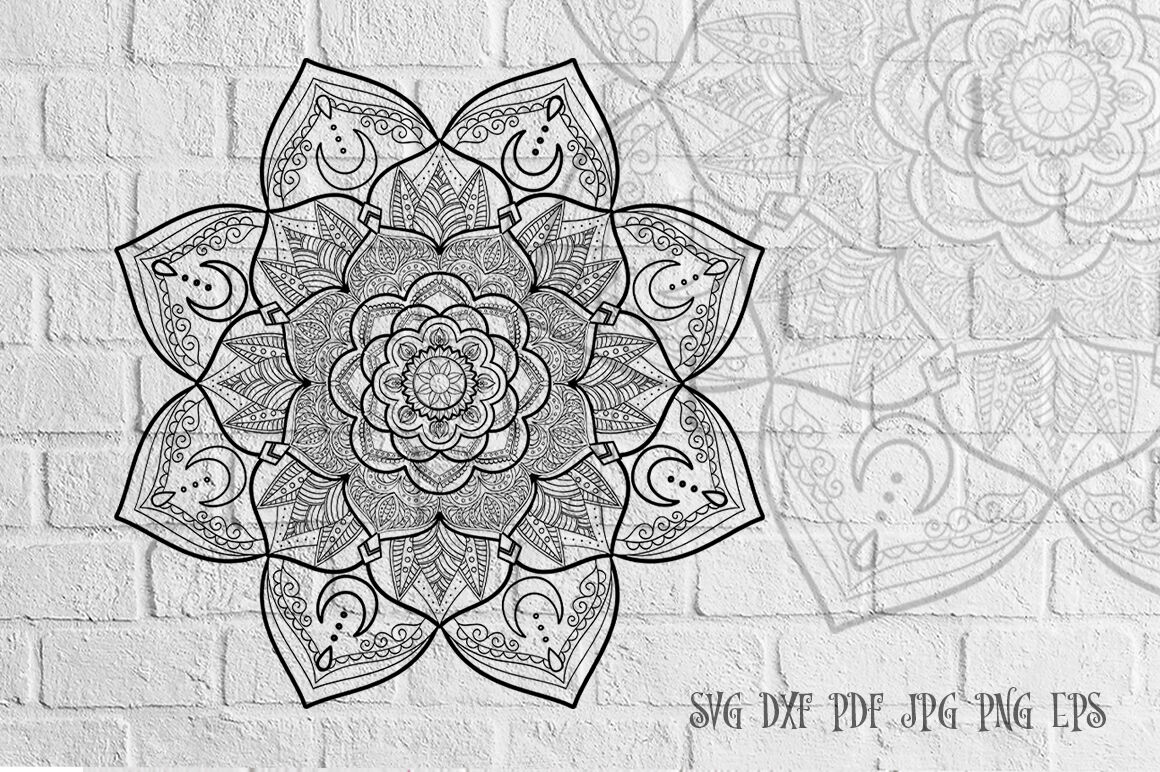 Zentangle Mandala Svg Cut File Monogram Vector Art 16 By Mandala Creator Thehungryjpeg Com