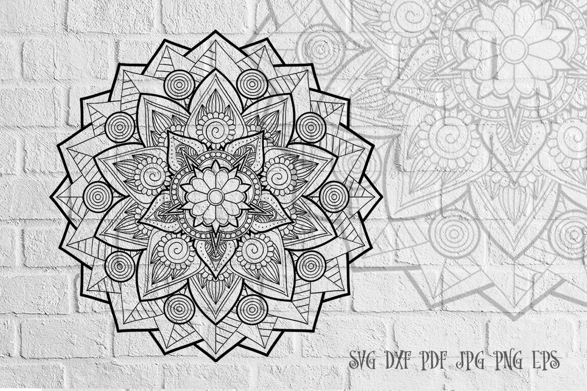 Download Zentangle Mandala SVG Cut File Monogram Vector Art - 18 By ...