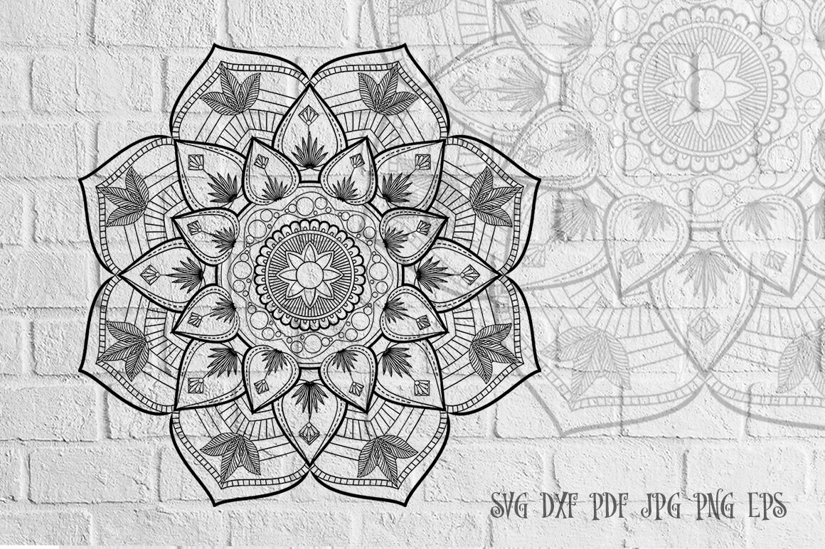 Download Zentangle Mandala SVG Cut File Monogram Vector Art - 20 By ...