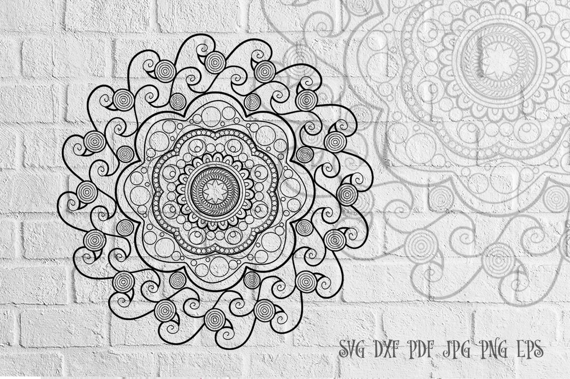 Download Zentangle Mandala SVG Cut File Monogram Vector Art - 21 By ...