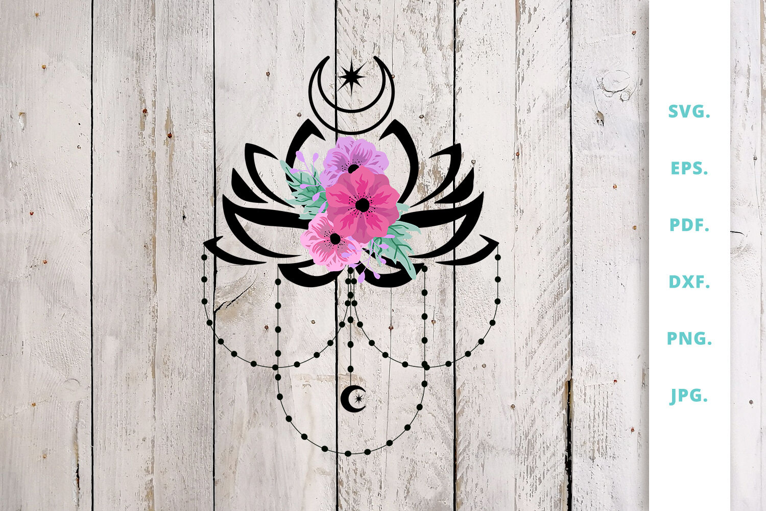 Free Free Flower Moon Svg 637 SVG PNG EPS DXF File