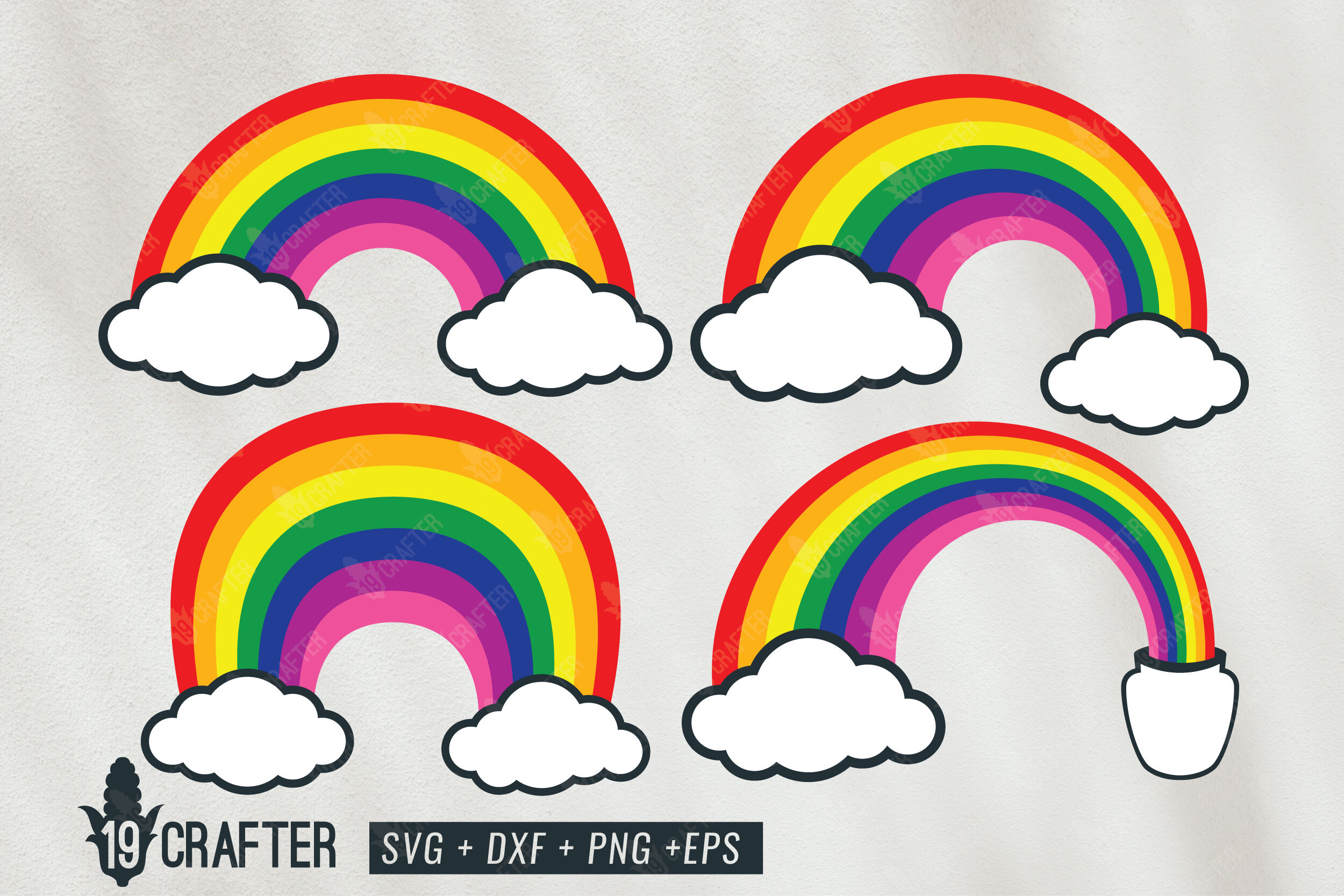 Download Rainbow Layered Svg File Bundle By Greatype19 Thehungryjpeg Com