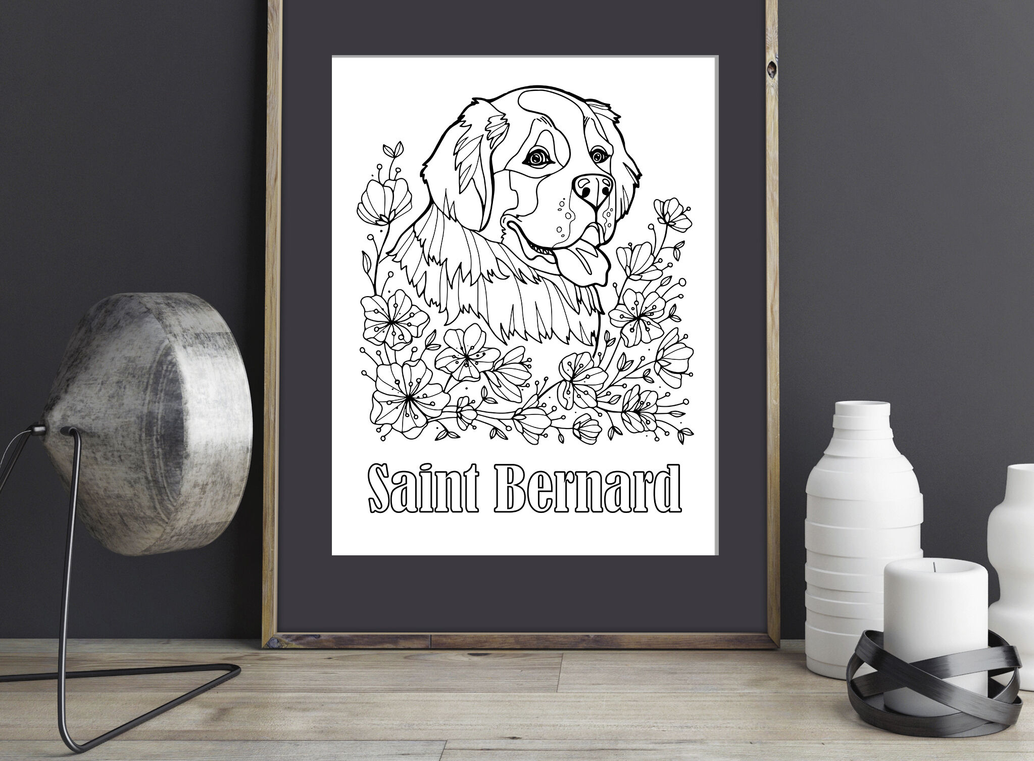 Download Saint Bernard coloring page By aquarelloaquarelle ...