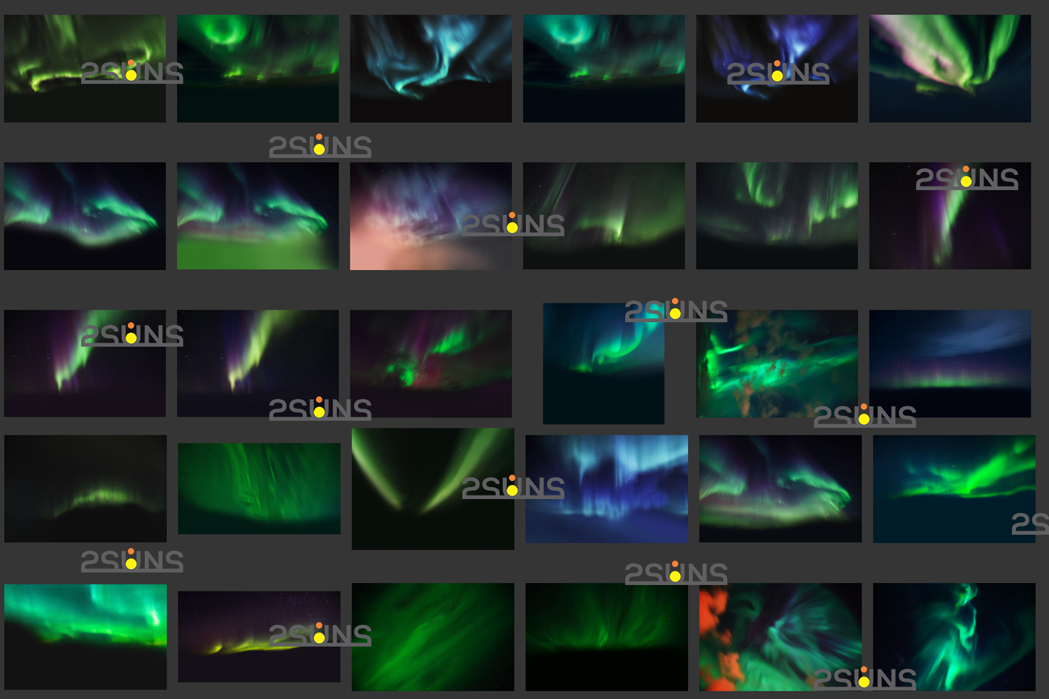 100 Aurora Borealis overlays. Northern lights By 2SUNS