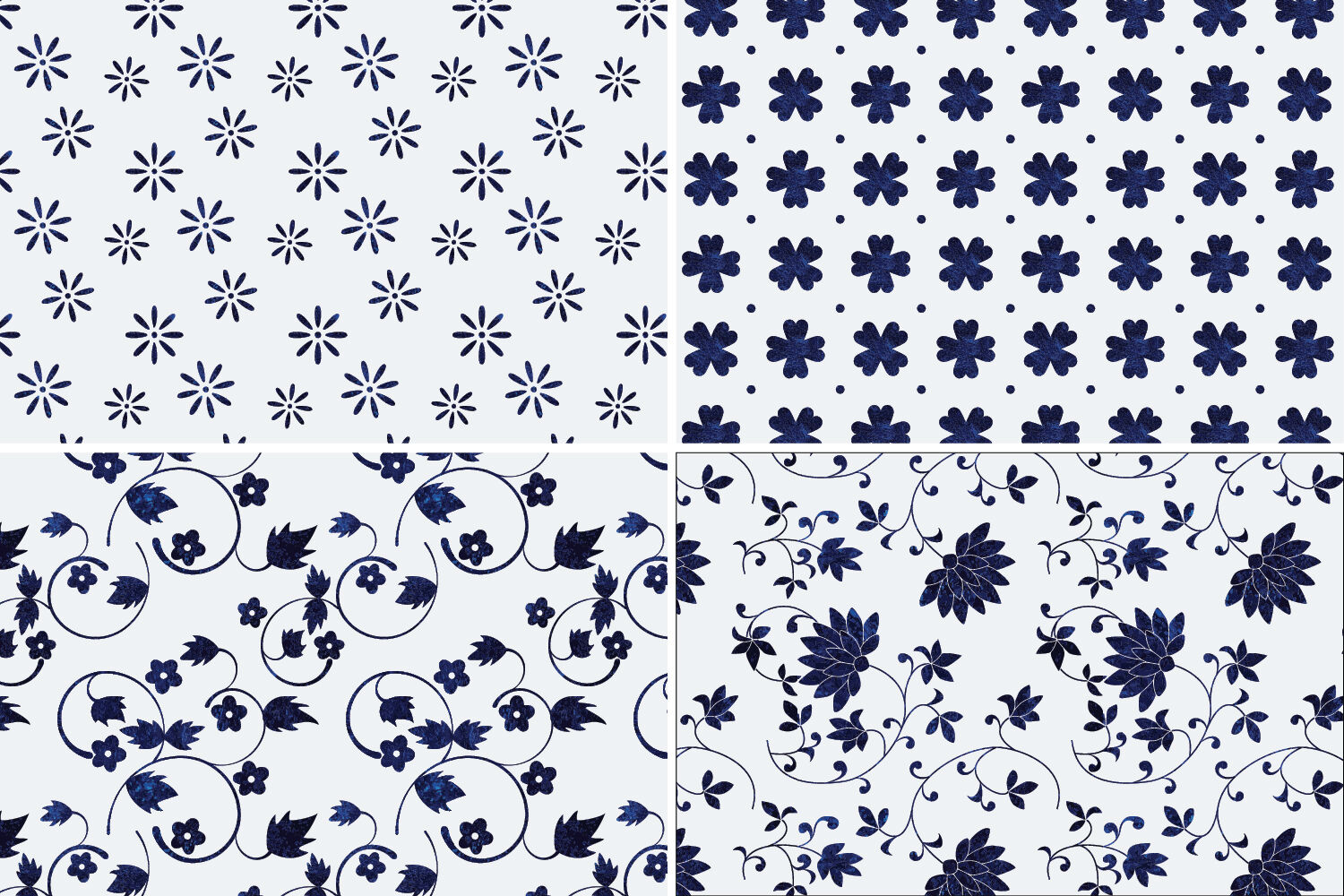 8 Japanese Inspired Porcelain Patterns Watercolor Blue By Eyestigmatic Design Thehungryjpeg Com