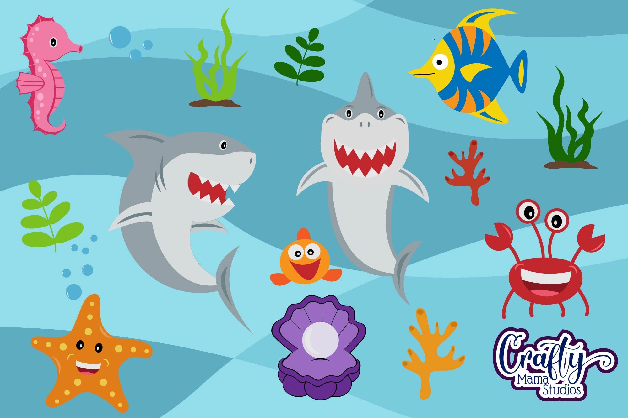 Download Baby Shark Svg Baby Shark Bundle By Crafty Mama Studios Thehungryjpeg Com SVG, PNG, EPS, DXF File