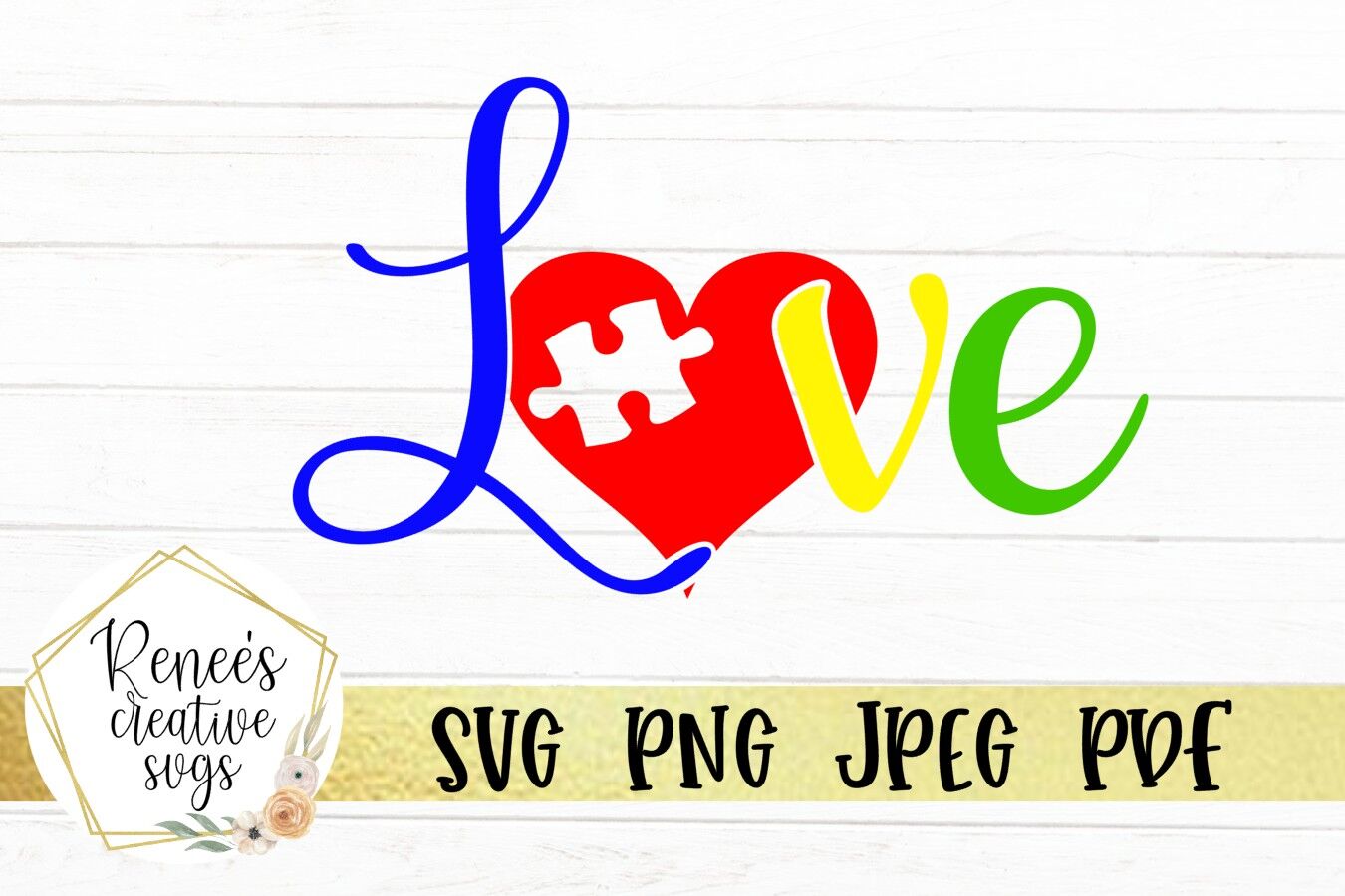 Download Autism Love SVG By Renee's Creative Svg's | TheHungryJPEG.com