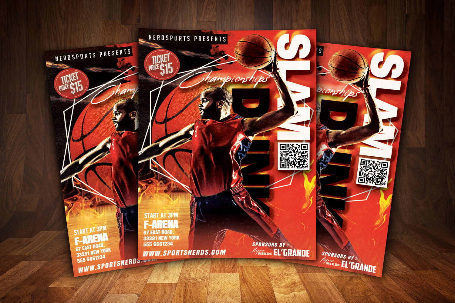 Slamdunk Championships Flyer By Design Addict Thehungryjpeg Com