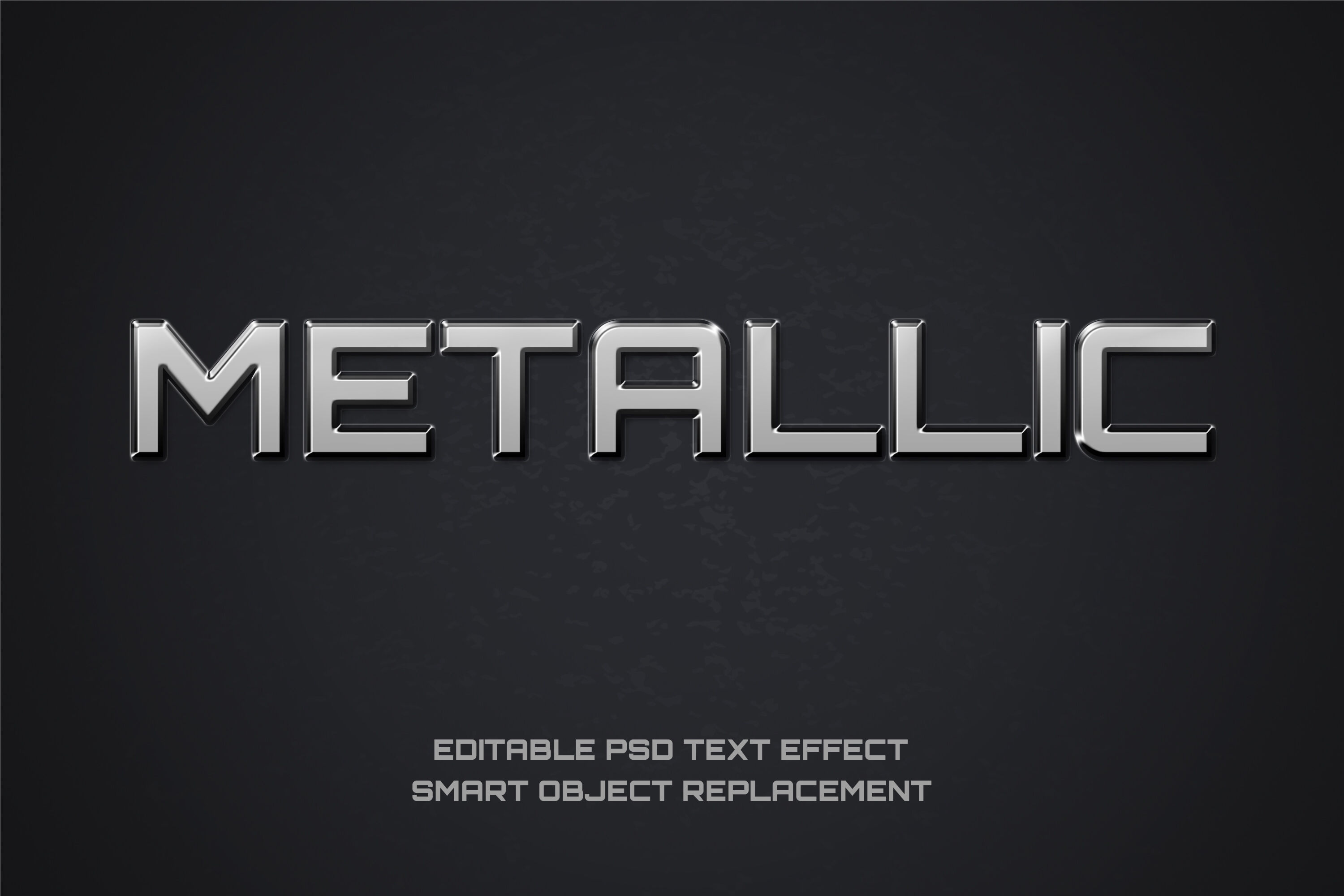 Metallic Font Effect Editable PSD By Oixxo Art TheHungryJPEG