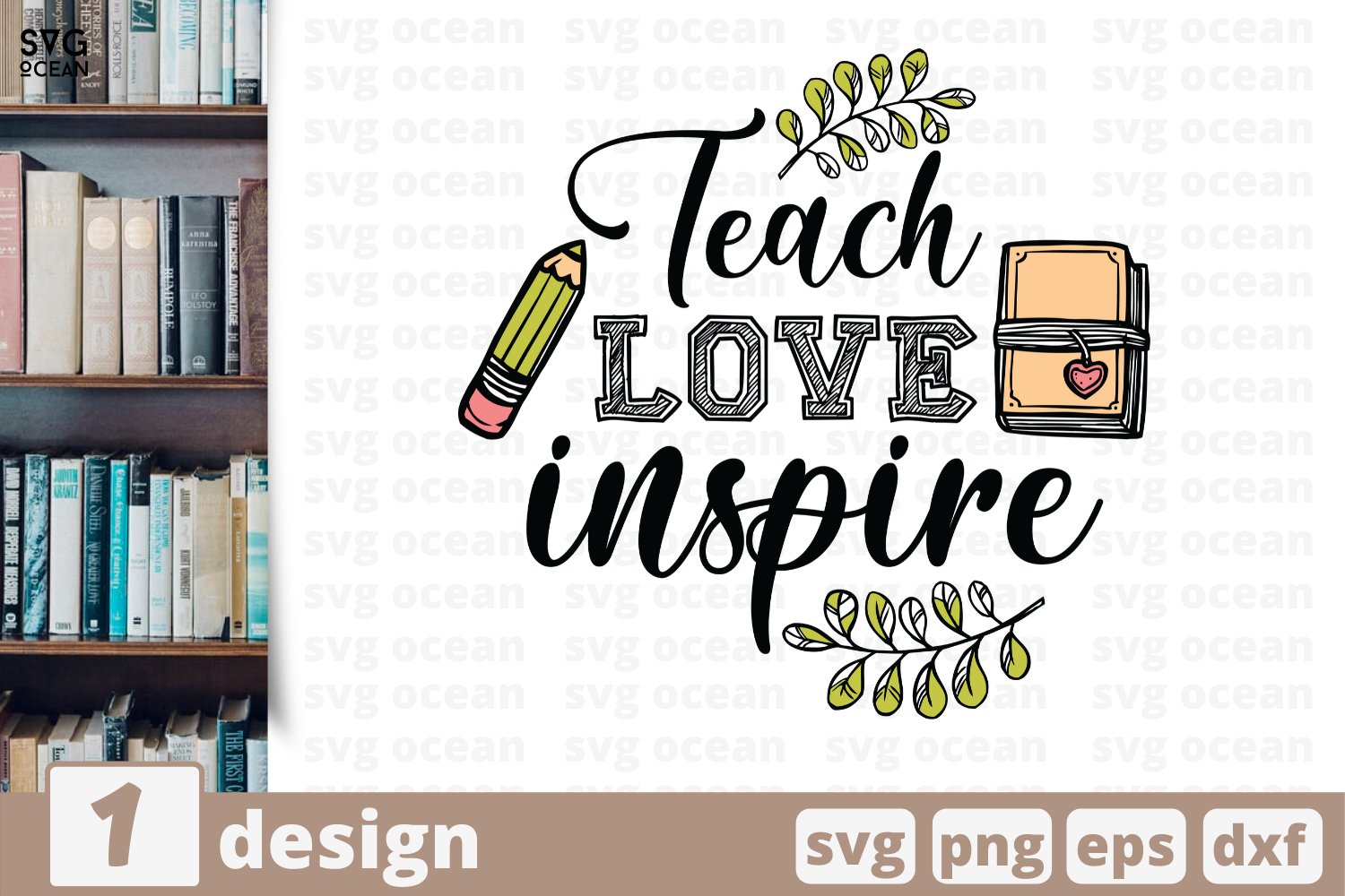 Teacher Love Inspire Svg